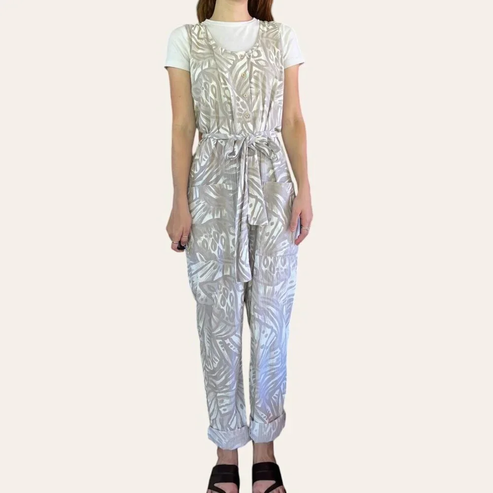 90s/2000s boho patterned vintage jumpsuit - Picture 4 of 7